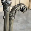 Französisches Belle Époque Doppelbett aus Bronze, Eisen, Messing & Glas, 19. Jh.