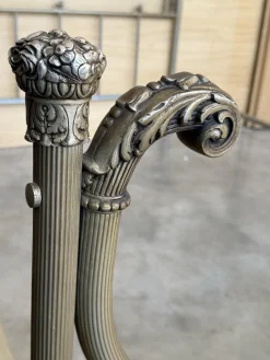 Französisches Belle Époque Doppelbett aus Bronze, Eisen, Messing & Glas, 19. Jh.