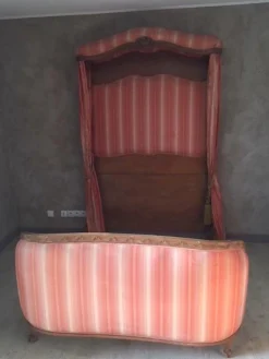 Französisches Bett im Louis XVI Stil aus Nussholz, 1890er