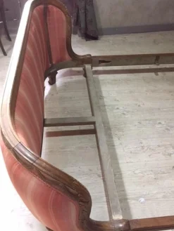 Französisches Bett im Louis XVI Stil aus Nussholz, 1890er