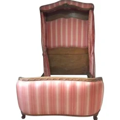 Französisches Bett im Louis XVI Stil aus Nussholz, 1890er