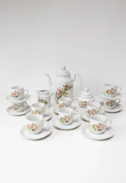 Französisches Kaffeeservice aus Porzellan, 1970er, 23 . Set