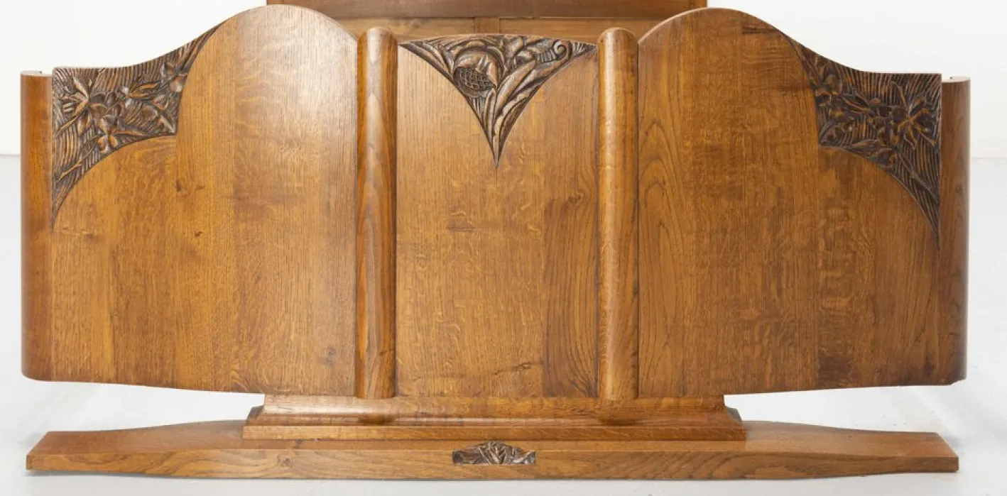 Französisches Mid-Century Bett aus Eiche, 1960er