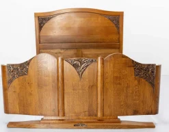 Französisches Mid-Century Bett aus Eiche, 1960er