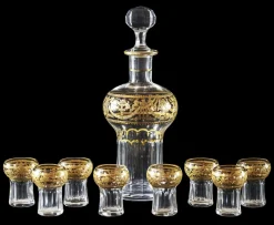 Französisches Modell 738 Likör Set aus Glas von Saint Louis, 1920er, 9 . Set