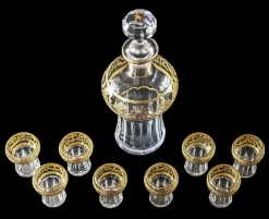 Französisches Modell 738 Likör Set aus Glas von Saint Louis, 1920er, 9 . Set