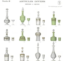 Französisches Modell 738 Likör Set aus Glas von Saint Louis, 1920er, 9 . Set