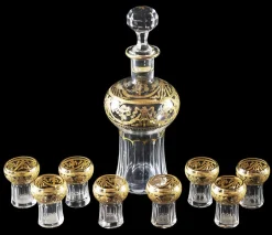 Französisches Modell 738 Likör Set aus Glas von Saint Louis, 1920er, 9 . Set