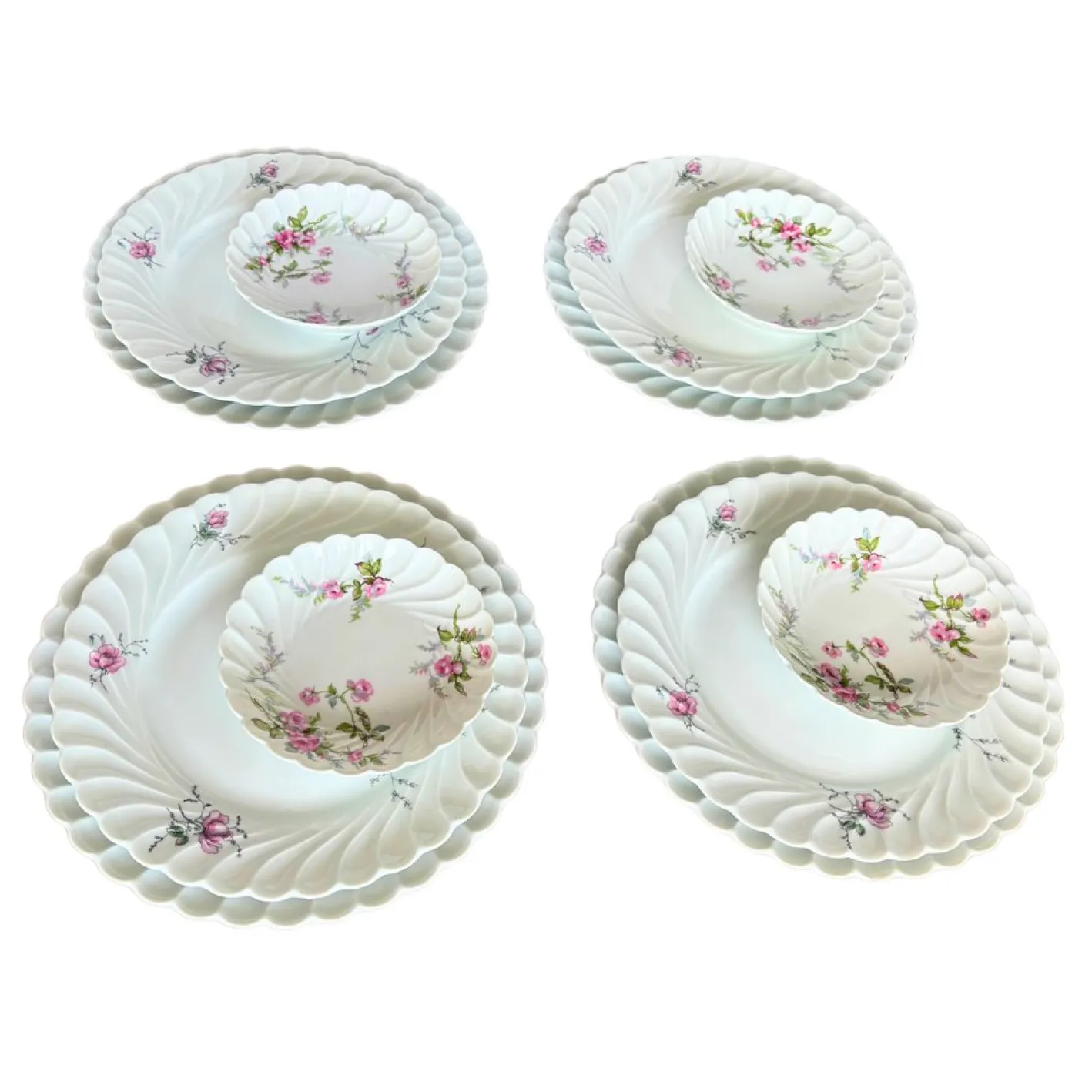 Französisches Porzellanservice von Haviland Limoges, 1950er, 12er Set