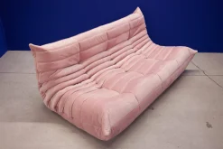 Französisches Samt Wohnzimmer Set von Michel Ducaroy für Ligne Roset, 1970er, 3er Set