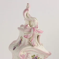 Französische Standuhr im Barockstil aus Porzellan, 1800er
