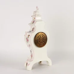 Französische Standuhr im Barockstil aus Porzellan, 1800er