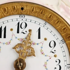 Französische Standuhr im Barockstil aus Porzellan, 1800er