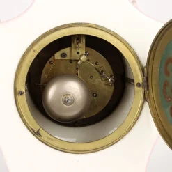 Französische Standuhr im Barockstil aus Porzellan, 1800er