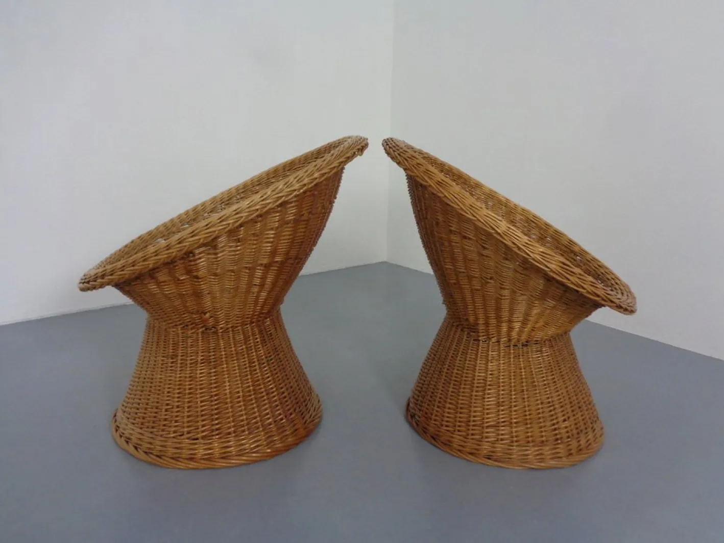 Französische Stühle & Tisch aus Bambus, 1950er, 3er Set