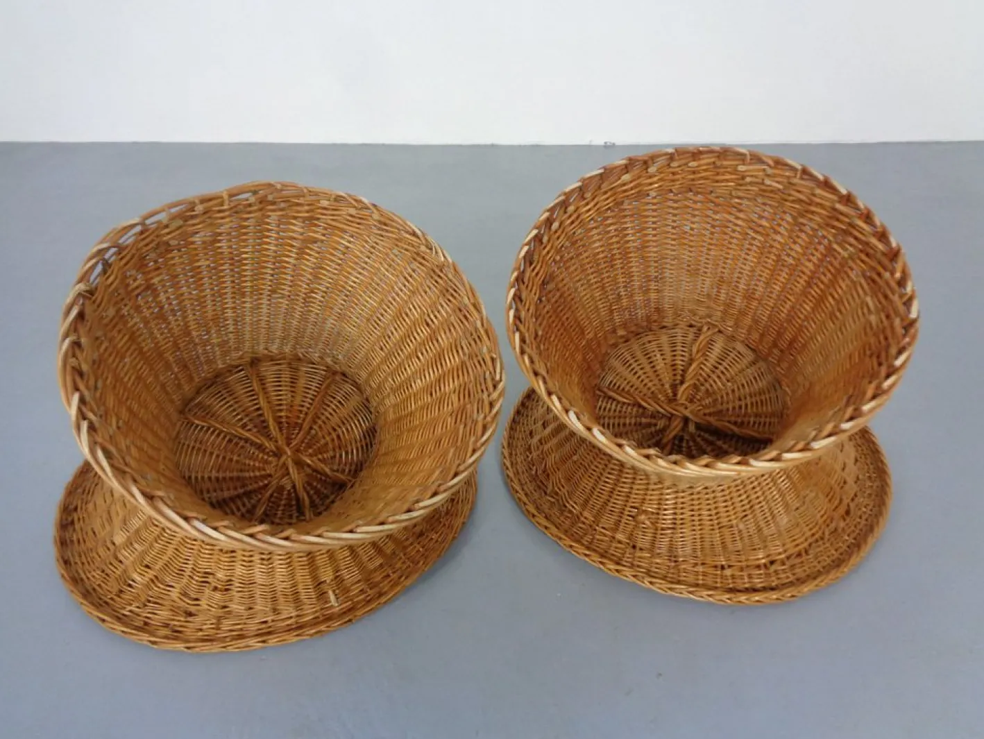 Französische Stühle & Tisch aus Bambus, 1950er, 3er Set
