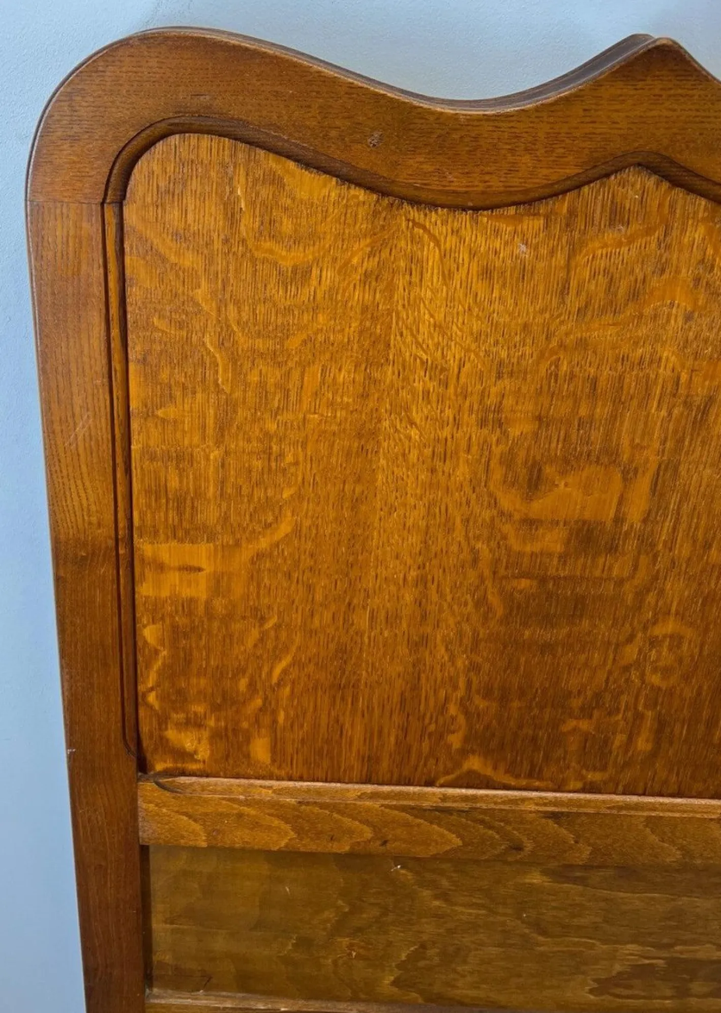 Französisches Vintage Doppelbett aus Eiche