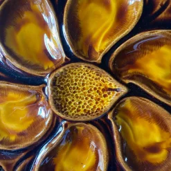 Französisches Vintage Majolika Austernservice von Vallauris, 1960er, 7er Set