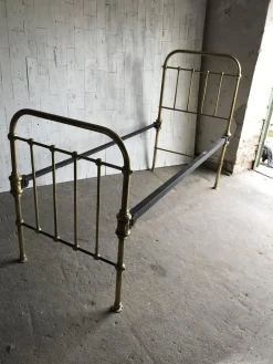 Französisches Vintage Messing Tagesbett, 1960er