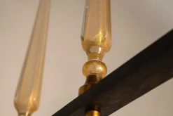 Französisches Vintage Tor aus Messing & Glas, 1940er