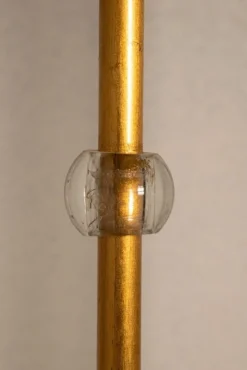 Französisches Vintage Tor aus Messing & Glas, 1940er