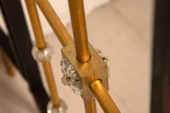 Französisches Vintage Tor aus Messing & Glas, 1940er