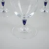 Französische Venise Saphir Gläser, 1970er, 7er Set