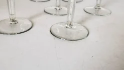 Französische Vintage Champagnergläser aus Kristallglas, 6 . Set