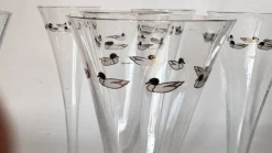 Französische Vintage Champagnergläser aus Kristallglas, 6 . Set