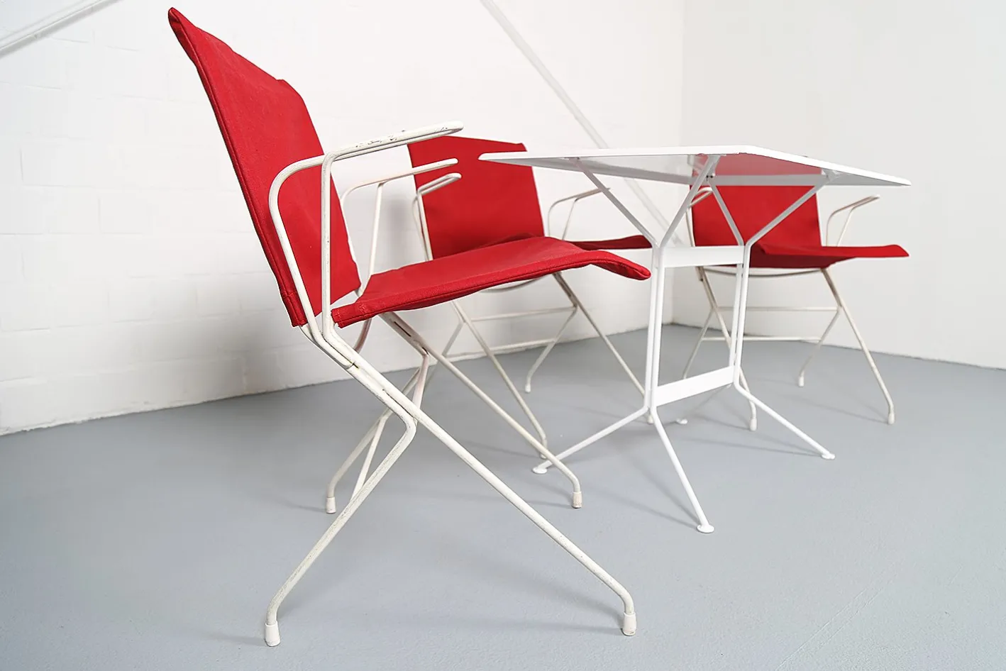 Französische Vintage Gartengarnitur von Raoul Guys, 1950er, 4er Set
