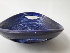 Französische Vintage Keramikschale von Vallauris, 1960er