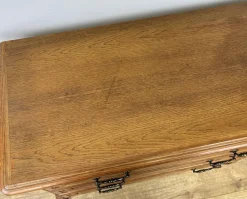 Französische Vintage Louis Kommode mit 3 Schubladen aus Eiche