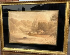 F.Rawlins, Somerset, 1830, Aquarell, Eingerahmt