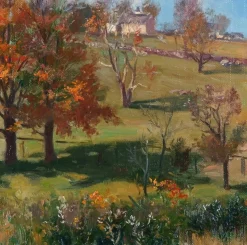 Frederick Vezin, Herbstlandschaft im Sonnenlicht, 1905, Öl