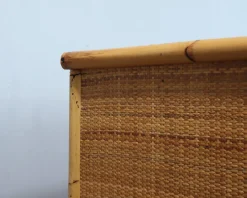 Freistehender Vintage Kleiderschrank aus Bambus & Rattan von Dal Vera, 1970er