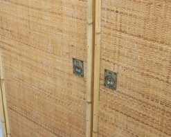 Freistehender Vintage Kleiderschrank aus Bambus & Rattan von Dal Vera, 1970er