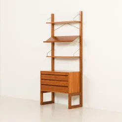 Freistehendes Wandregal aus Teak von Poul Cadovius für Cado, 1960er