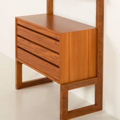 Freistehendes Wandregal aus Teak von Poul Cadovius für Cado, 1960er