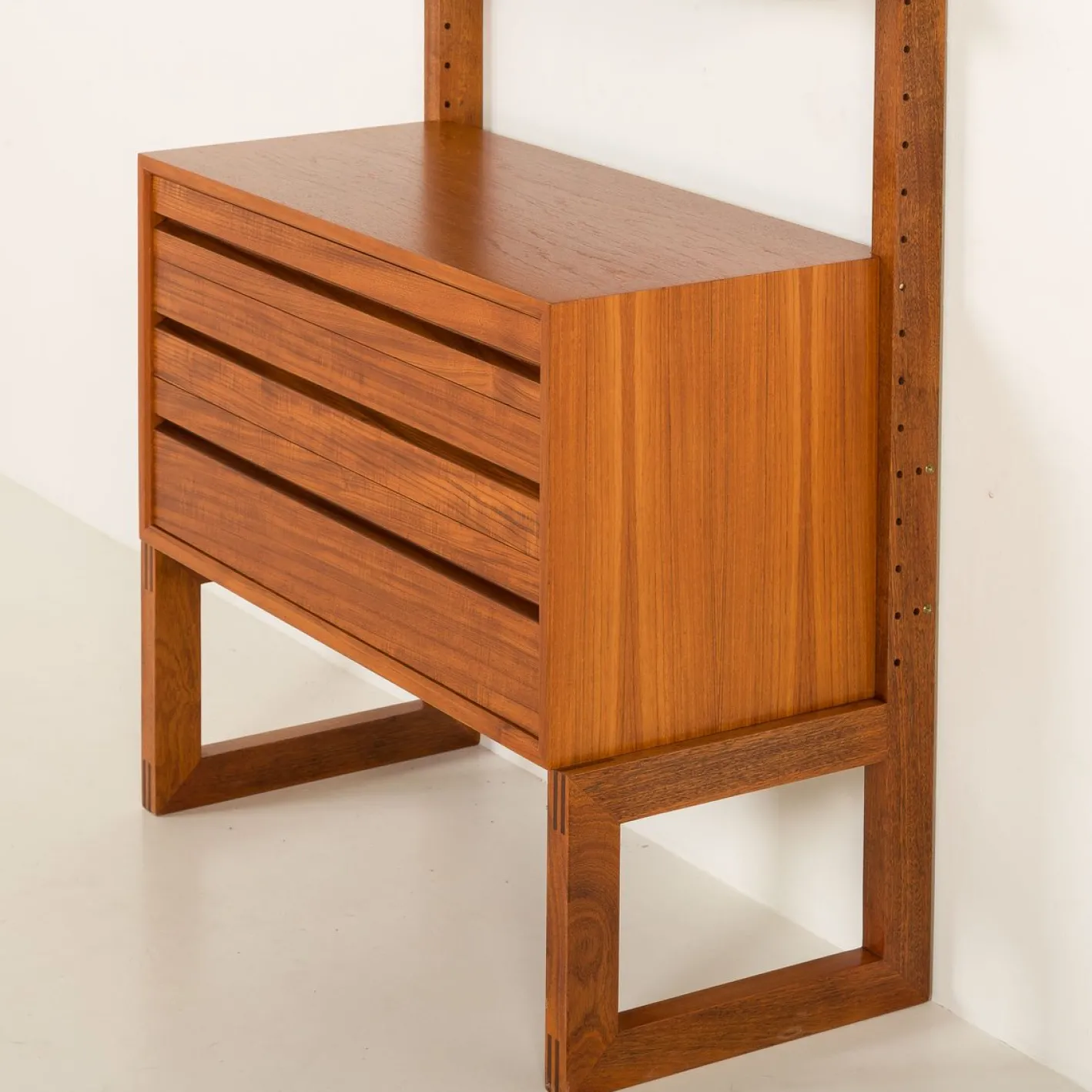 Freistehendes Wandregal aus Teak von Poul Cadovius für Cado, 1960er