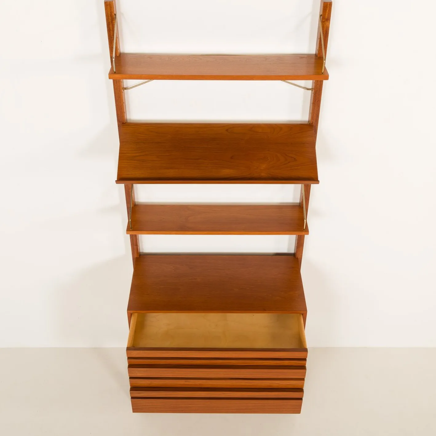 Freistehendes Wandregal aus Teak von Poul Cadovius für Cado, 1960er