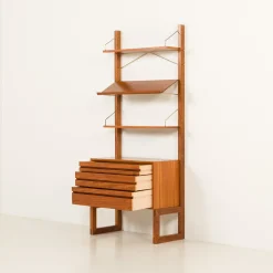 Freistehendes Wandregal aus Teak von Poul Cadovius für Cado, 1960er
