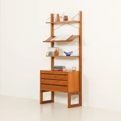 Freistehendes Wandregal aus Teak von Poul Cadovius für Cado, 1960er
