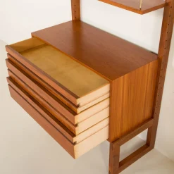 Freistehendes Wandregal aus Teak von Poul Cadovius für Cado, 1960er