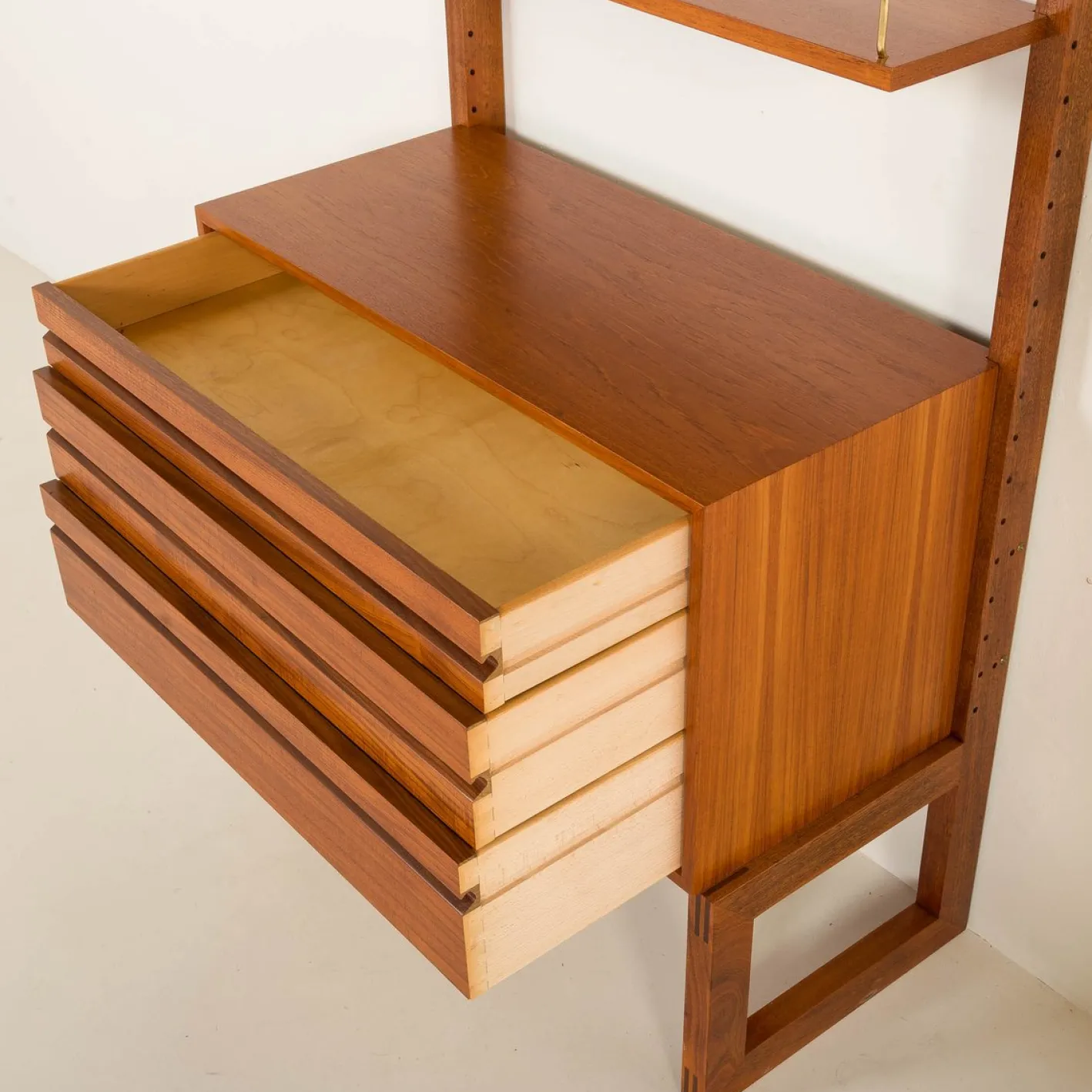 Freistehendes Wandregal aus Teak von Poul Cadovius für Cado, 1960er