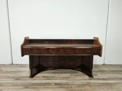Frisiertisch aus Bruyèreholz mit Glasplatte, 1950