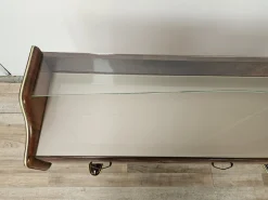 Frisiertisch aus Bruyèreholz mit Glasplatte, 1950
