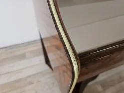 Frisiertisch aus Bruyèreholz mit Glasplatte, 1950