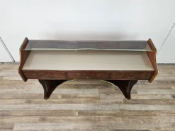 Frisiertisch aus Bruyèreholz mit Glasplatte, 1950