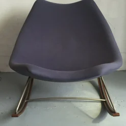 F595 Schaukelstuhl aus Blauem Stoff & Stahl von Geoffrey Harcourt für Artifort, 1960er