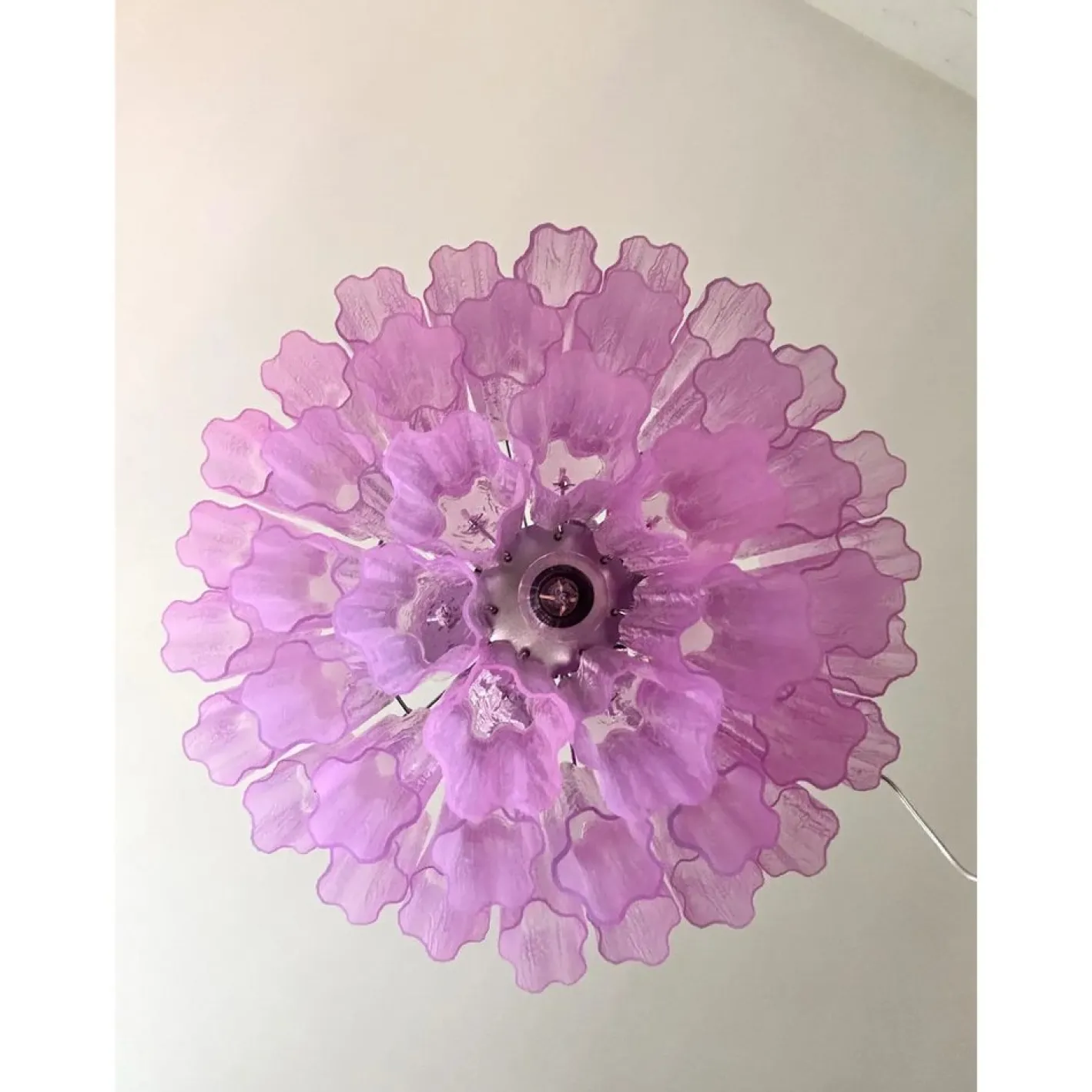 Fuchsia Tronchi Murano Glas Kronleuchter von Simoeng für Simoeng